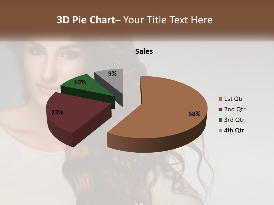 A Woman With Long Red Hair Is Posing For A Picture PowerPoint Template