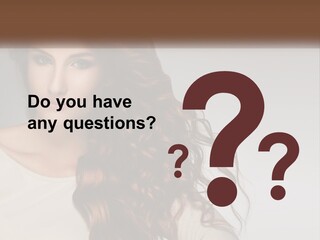 A Woman With Long Red Hair Is Posing For A Picture PowerPoint Template