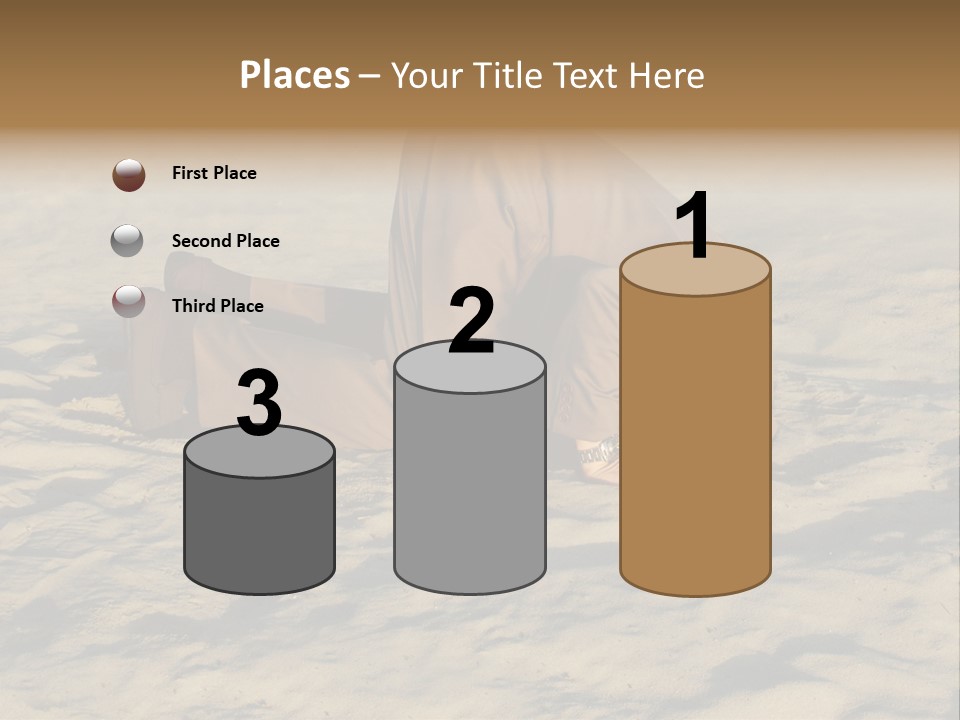 A Man Is Laying In The Sand With His Head In His Hands PowerPoint Template