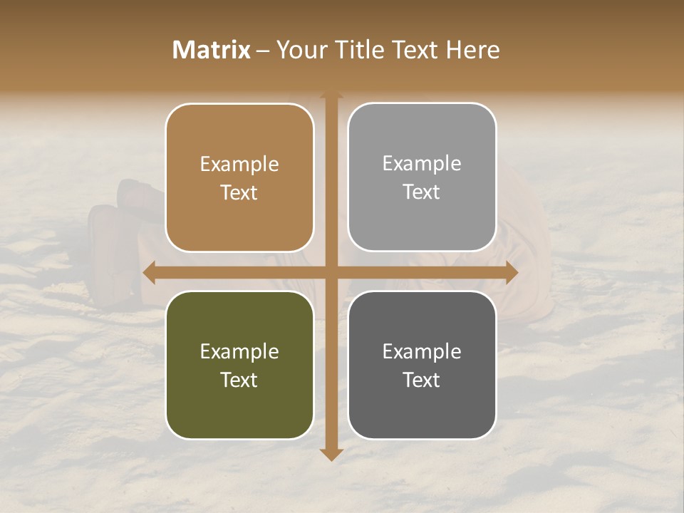 A Man Is Laying In The Sand With His Head In His Hands PowerPoint Template