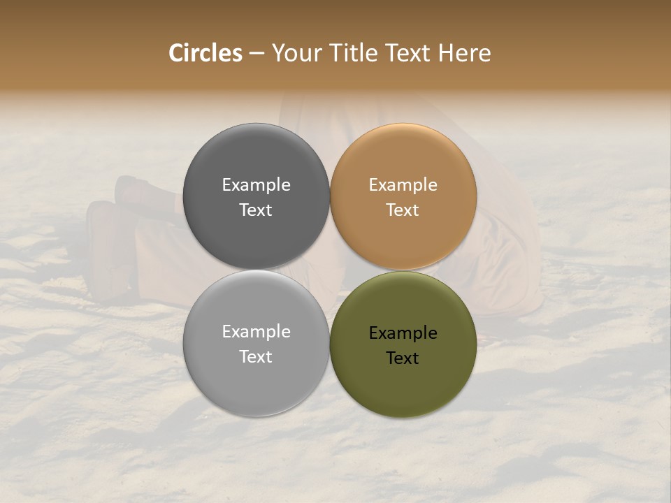 A Man Is Laying In The Sand With His Head In His Hands PowerPoint Template