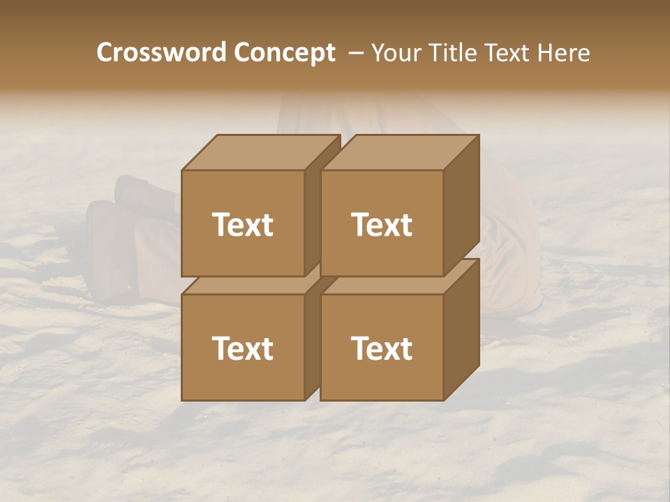 A Man Is Laying In The Sand With His Head In His Hands PowerPoint Template