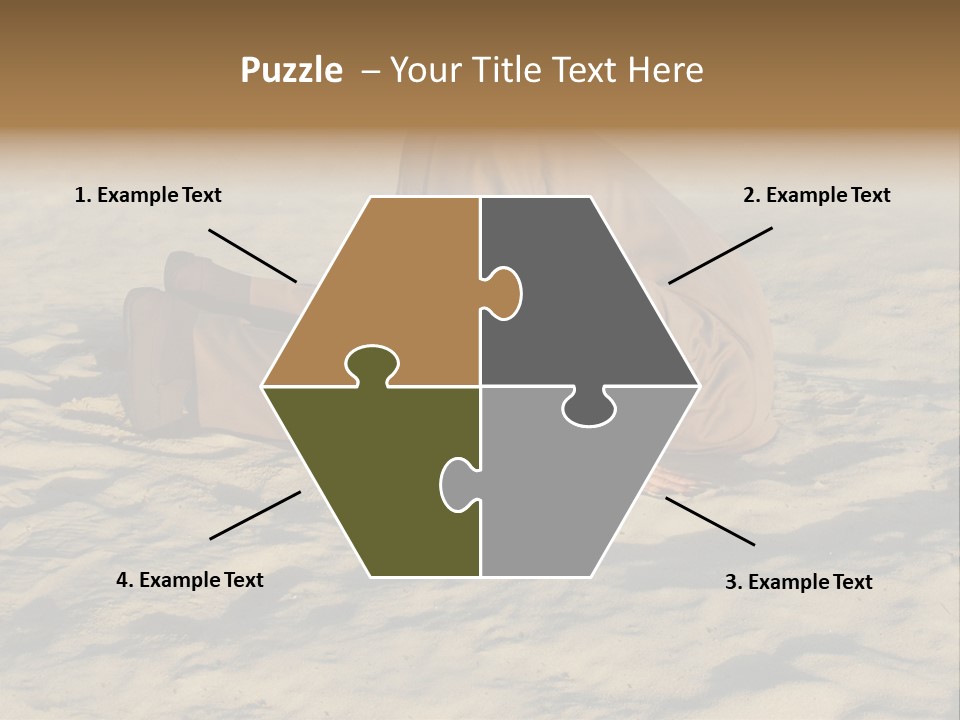 A Man Is Laying In The Sand With His Head In His Hands PowerPoint Template