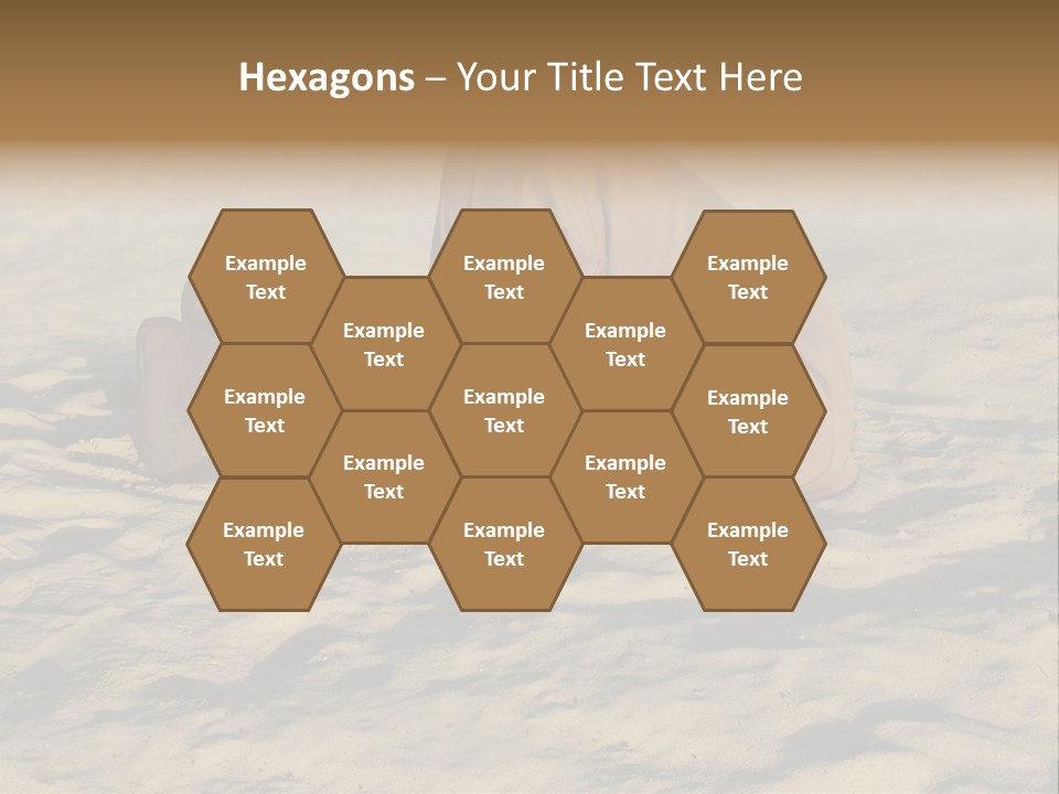 A Man Is Laying In The Sand With His Head In His Hands PowerPoint Template