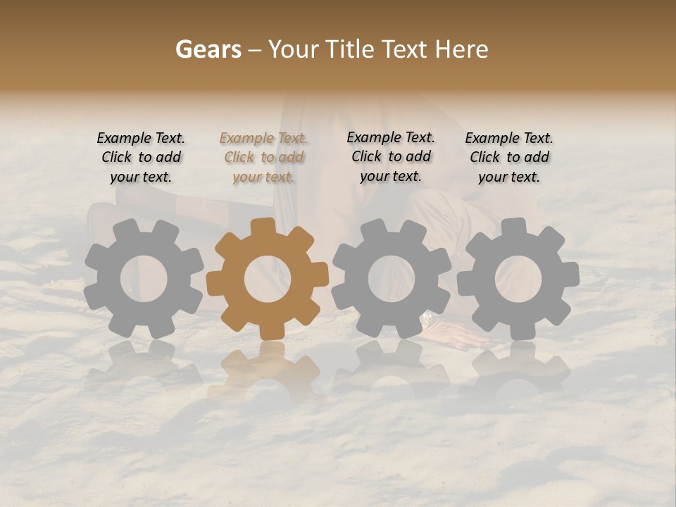 A Man Is Laying In The Sand With His Head In His Hands PowerPoint Template