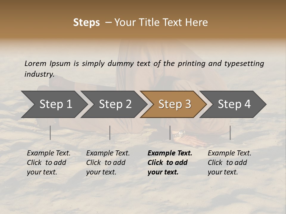 A Man Is Laying In The Sand With His Head In His Hands PowerPoint Template