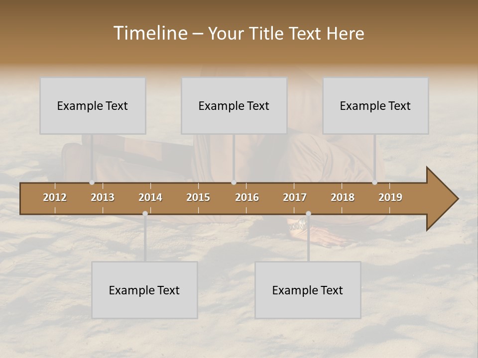 A Man Is Laying In The Sand With His Head In His Hands PowerPoint Template