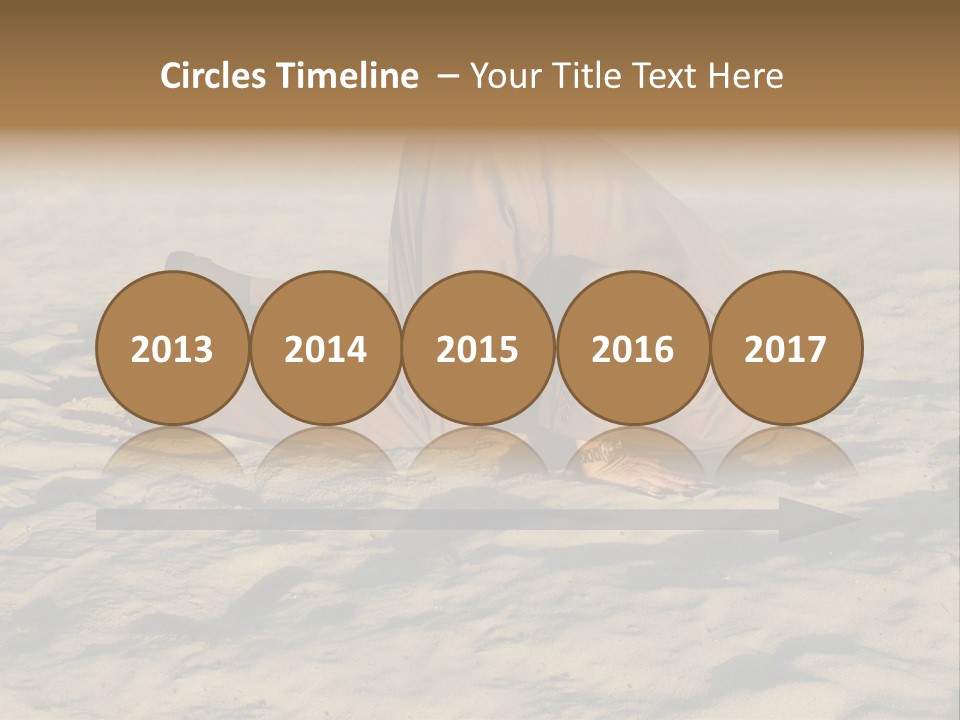 A Man Is Laying In The Sand With His Head In His Hands PowerPoint Template