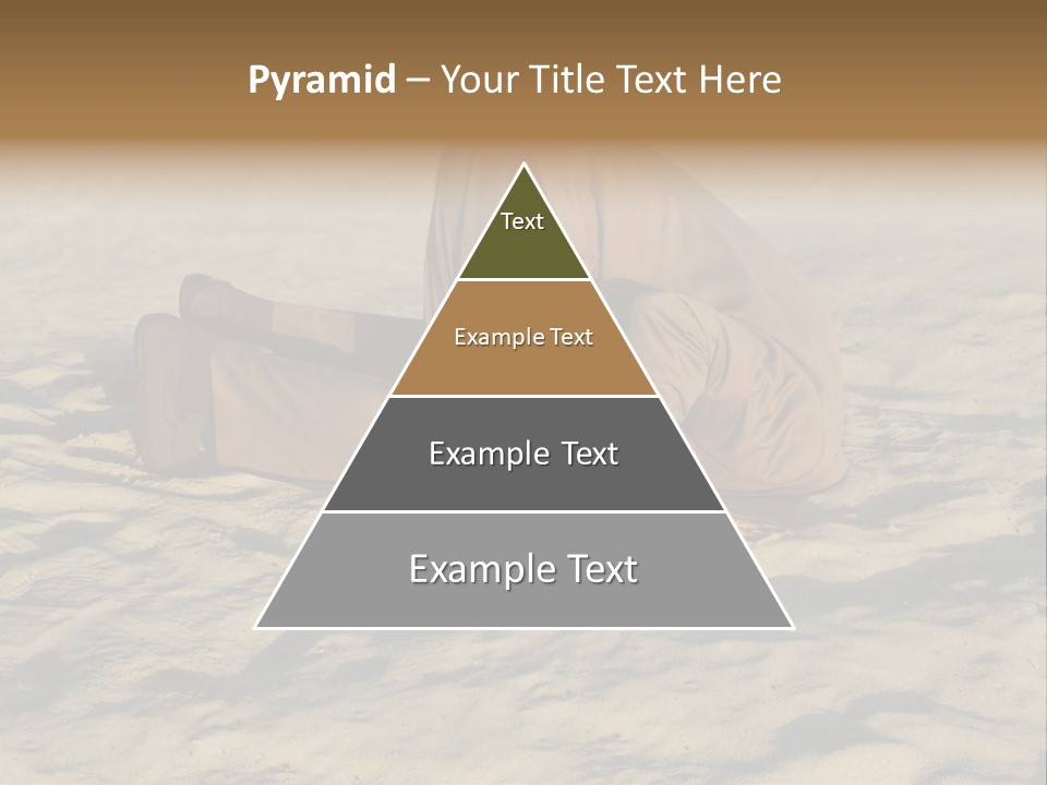 A Man Is Laying In The Sand With His Head In His Hands PowerPoint Template