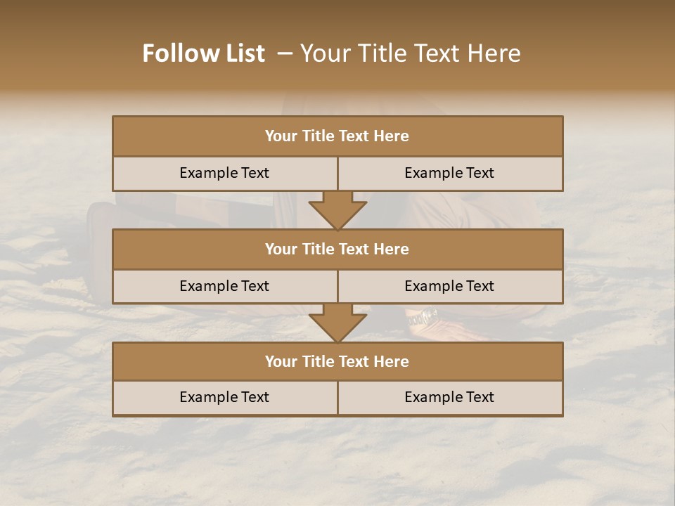 A Man Is Laying In The Sand With His Head In His Hands PowerPoint Template