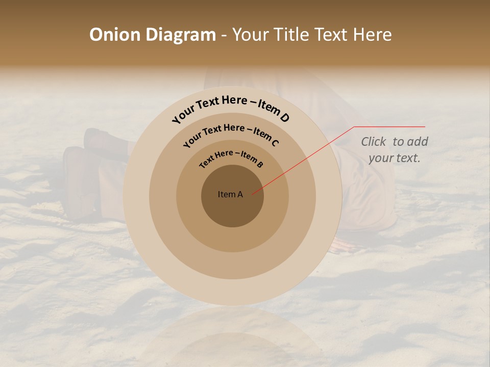 A Man Is Laying In The Sand With His Head In His Hands PowerPoint Template