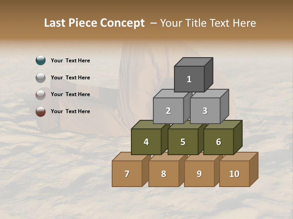 A Man Is Laying In The Sand With His Head In His Hands PowerPoint Template