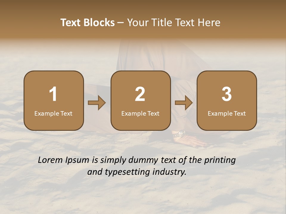 A Man Is Laying In The Sand With His Head In His Hands PowerPoint Template