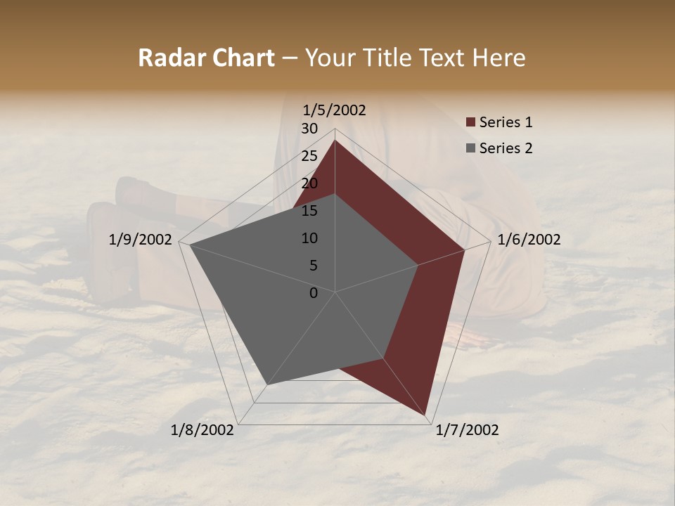 A Man Is Laying In The Sand With His Head In His Hands PowerPoint Template