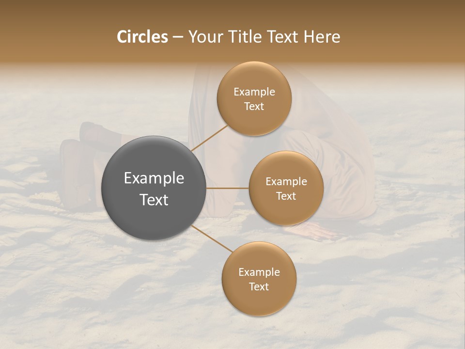 A Man Is Laying In The Sand With His Head In His Hands PowerPoint Template