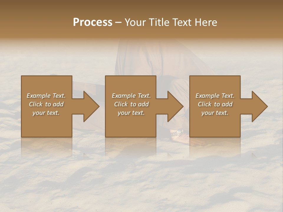 A Man Is Laying In The Sand With His Head In His Hands PowerPoint Template