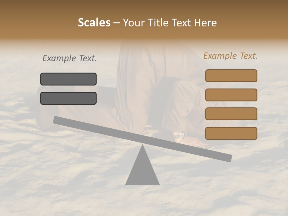 A Man Is Laying In The Sand With His Head In His Hands PowerPoint Template