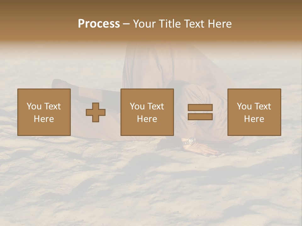 A Man Is Laying In The Sand With His Head In His Hands PowerPoint Template