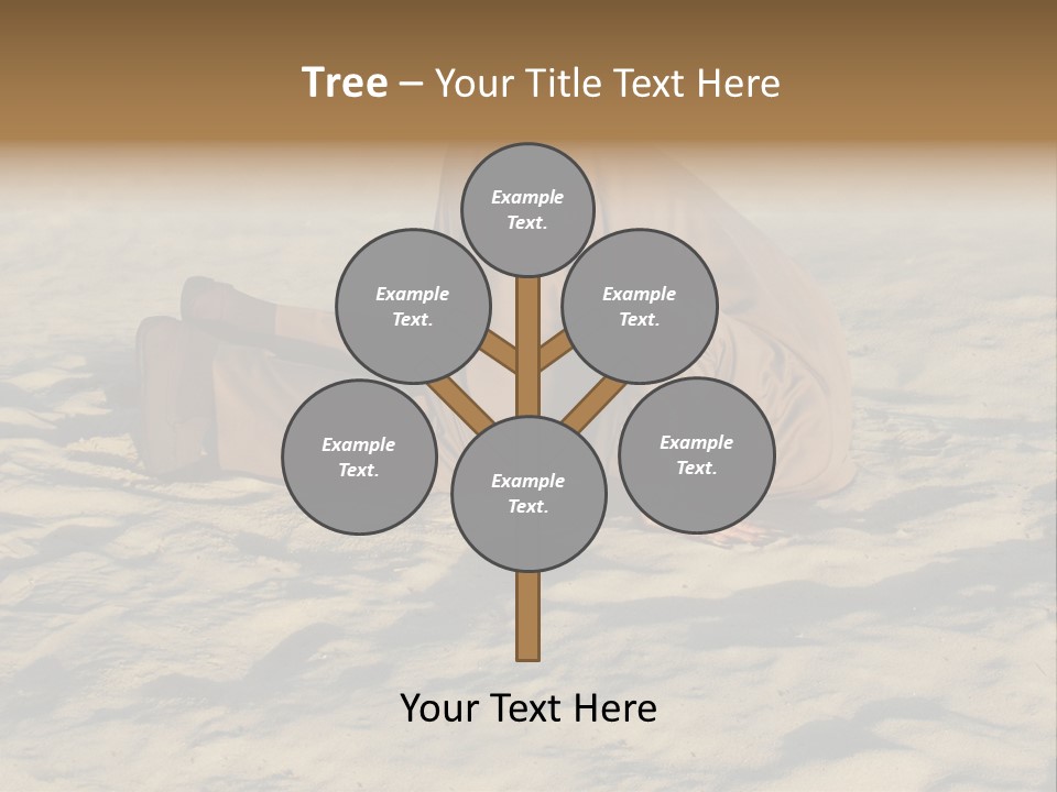 A Man Is Laying In The Sand With His Head In His Hands PowerPoint Template