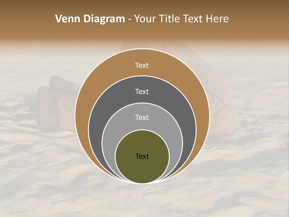 A Man Is Laying In The Sand With His Head In His Hands PowerPoint Template