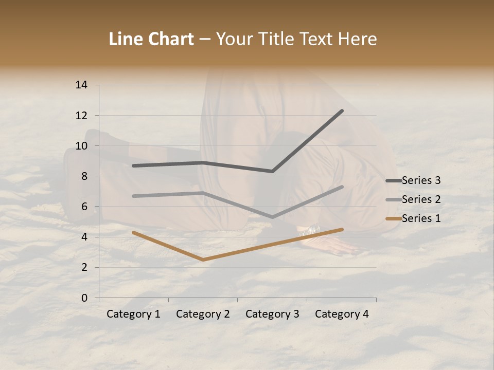 A Man Is Laying In The Sand With His Head In His Hands PowerPoint Template