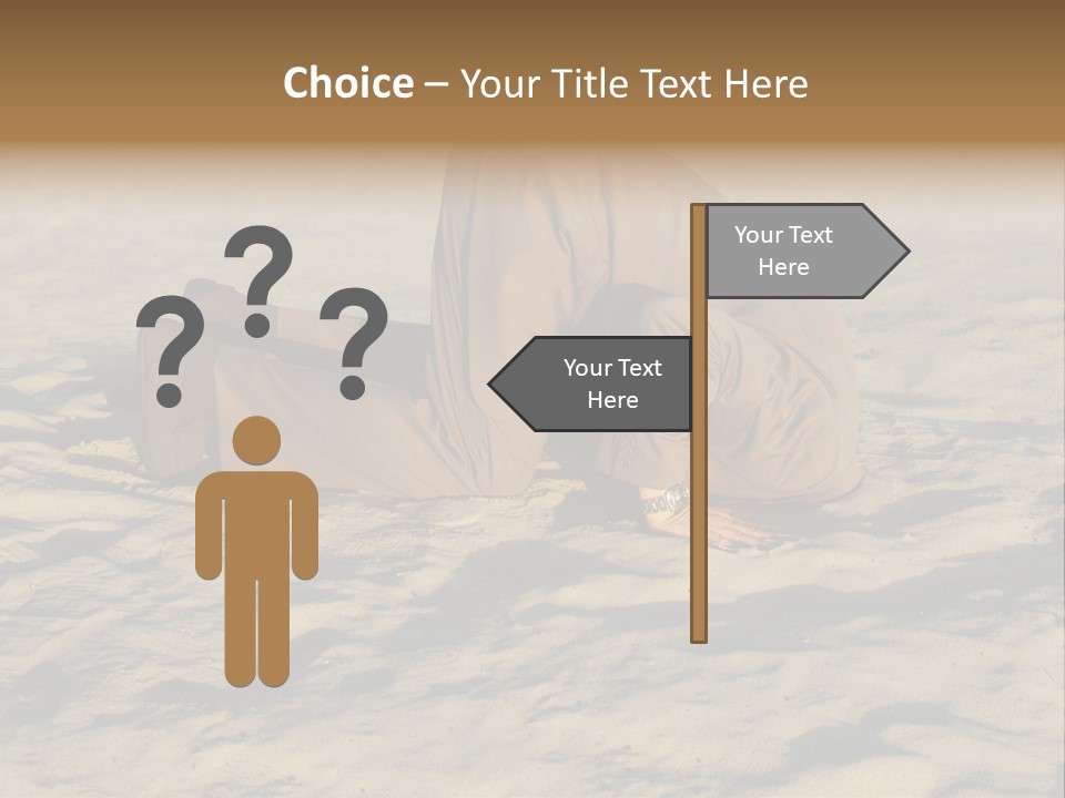 A Man Is Laying In The Sand With His Head In His Hands PowerPoint Template