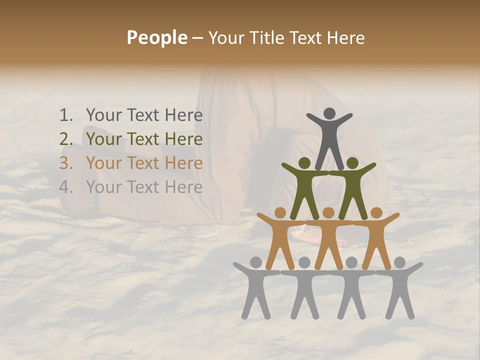 A Man Is Laying In The Sand With His Head In His Hands PowerPoint Template