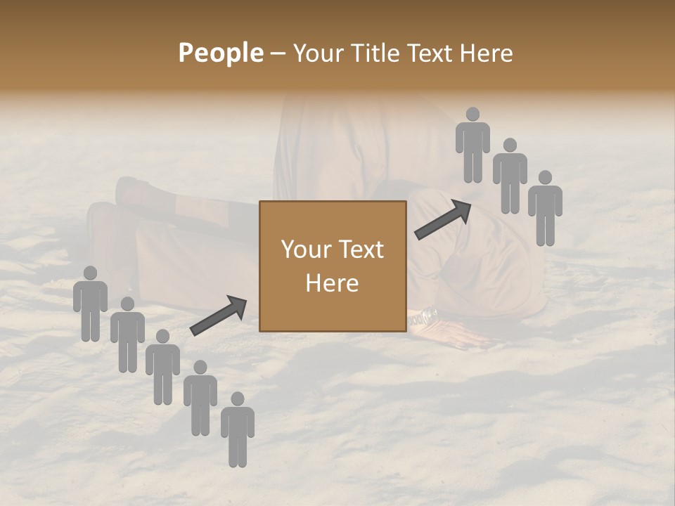A Man Is Laying In The Sand With His Head In His Hands PowerPoint Template