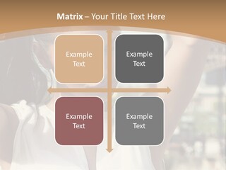 A Woman In Front Of The Eiffel Tower Powerpoint Presentation PowerPoint Template