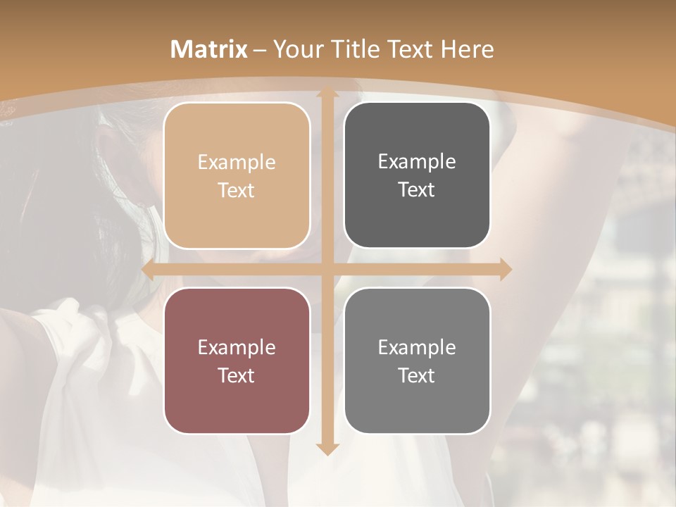 A Woman In Front Of The Eiffel Tower Powerpoint Presentation PowerPoint Template