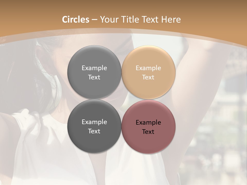 A Woman In Front Of The Eiffel Tower Powerpoint Presentation PowerPoint Template