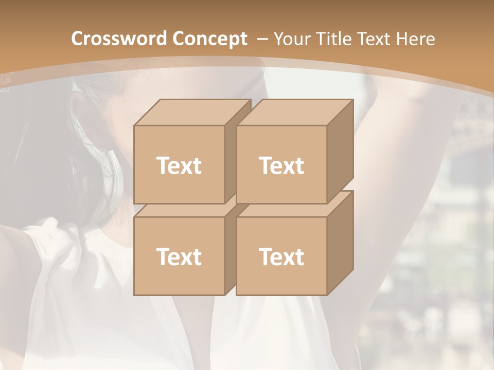 A Woman In Front Of The Eiffel Tower Powerpoint Presentation PowerPoint Template