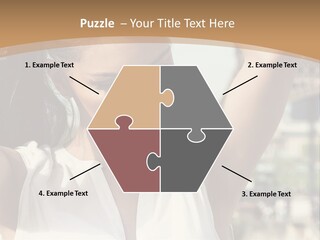 A Woman In Front Of The Eiffel Tower Powerpoint Presentation PowerPoint Template