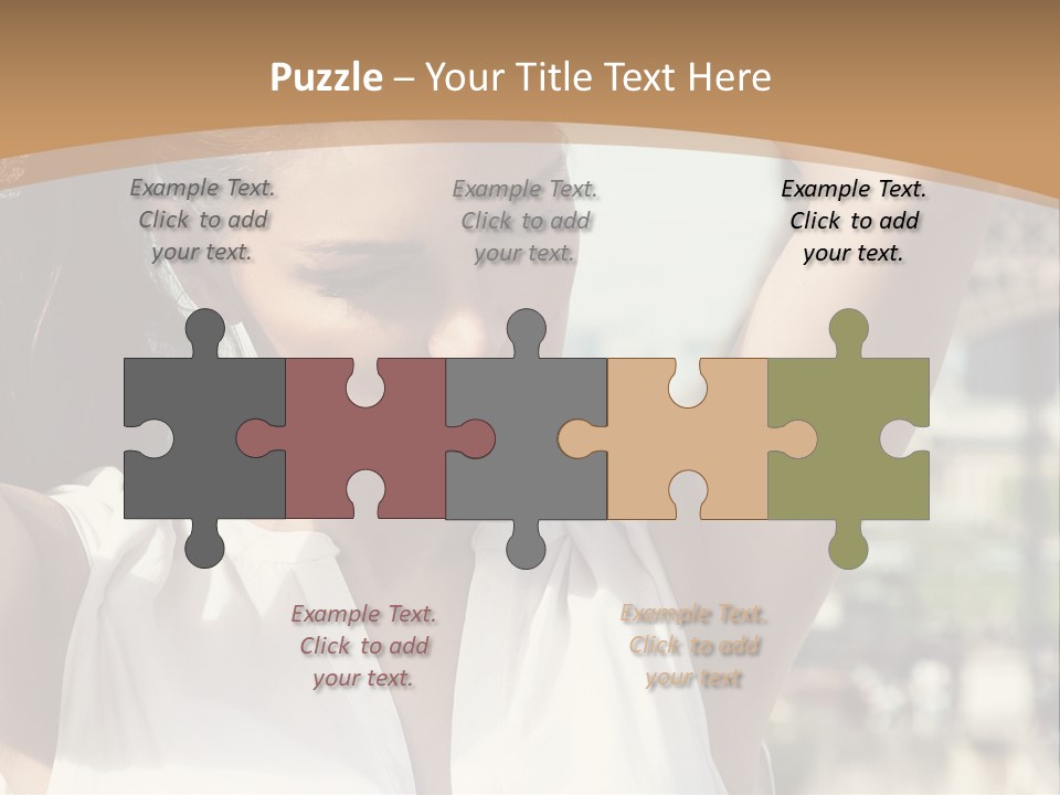 A Woman In Front Of The Eiffel Tower Powerpoint Presentation PowerPoint Template