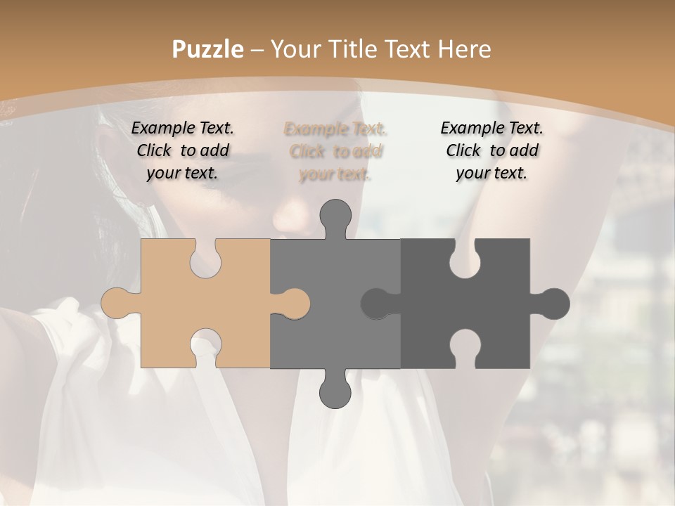 A Woman In Front Of The Eiffel Tower Powerpoint Presentation PowerPoint Template