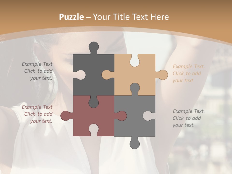 A Woman In Front Of The Eiffel Tower Powerpoint Presentation PowerPoint Template