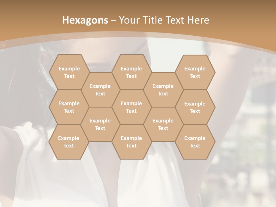 A Woman In Front Of The Eiffel Tower Powerpoint Presentation PowerPoint Template