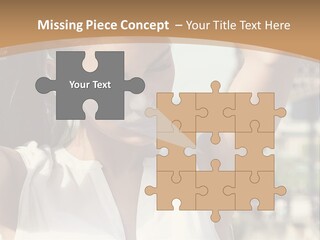 A Woman In Front Of The Eiffel Tower Powerpoint Presentation PowerPoint Template