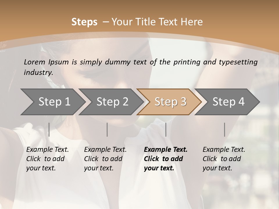 A Woman In Front Of The Eiffel Tower Powerpoint Presentation PowerPoint Template