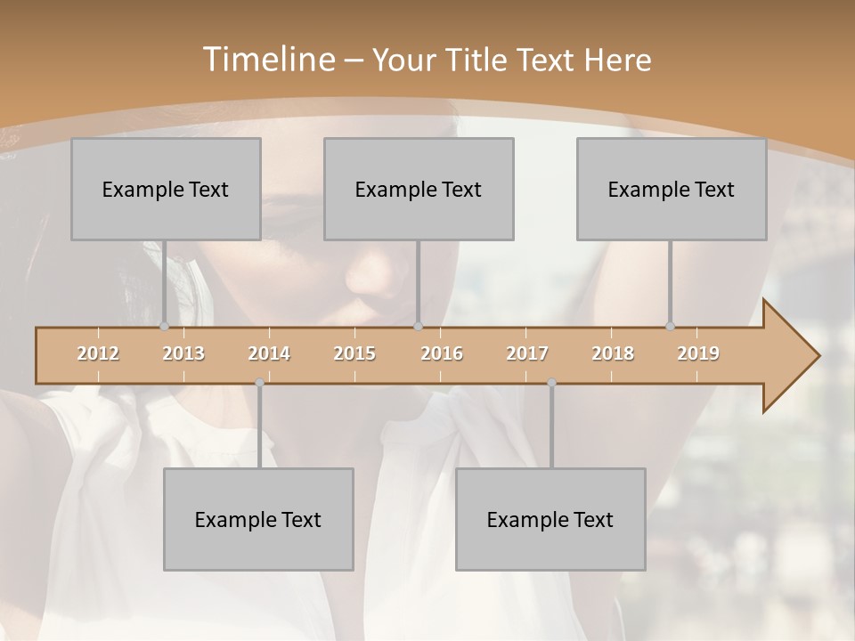 A Woman In Front Of The Eiffel Tower Powerpoint Presentation PowerPoint Template