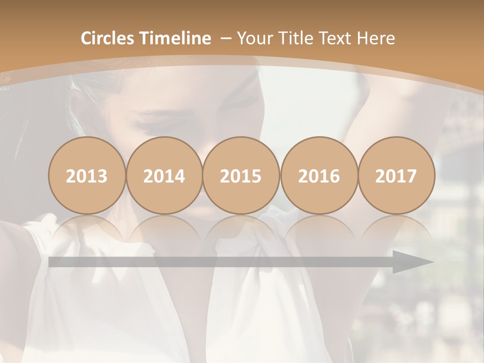 A Woman In Front Of The Eiffel Tower Powerpoint Presentation PowerPoint Template