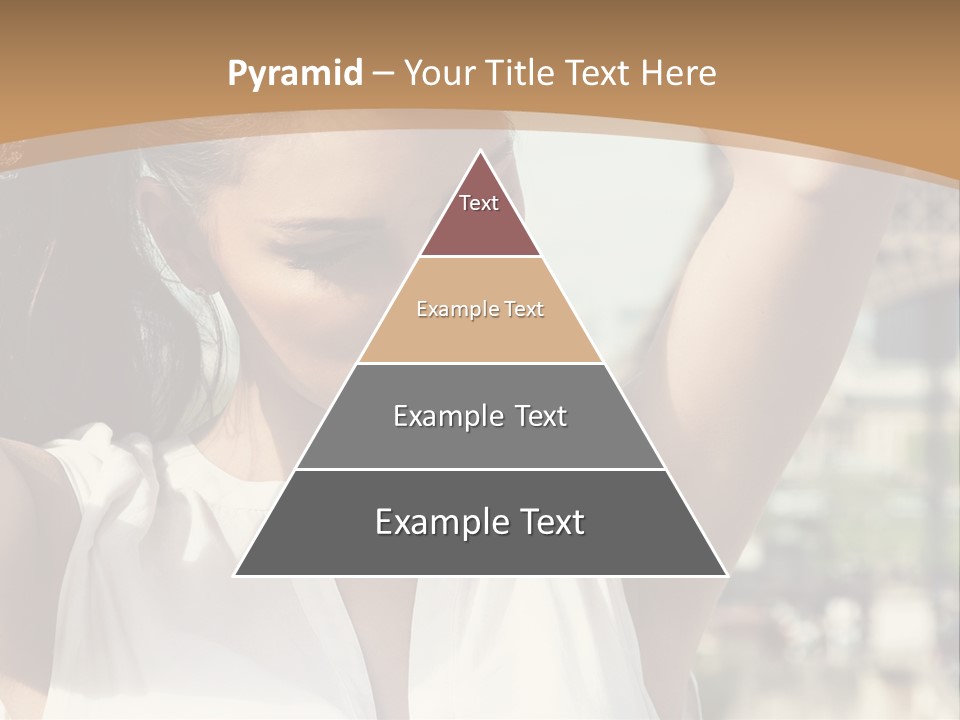 A Woman In Front Of The Eiffel Tower Powerpoint Presentation PowerPoint Template