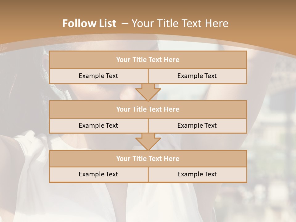 A Woman In Front Of The Eiffel Tower Powerpoint Presentation PowerPoint Template