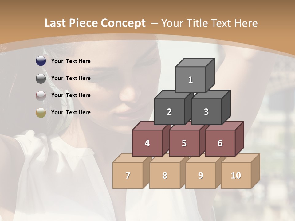 A Woman In Front Of The Eiffel Tower Powerpoint Presentation PowerPoint Template