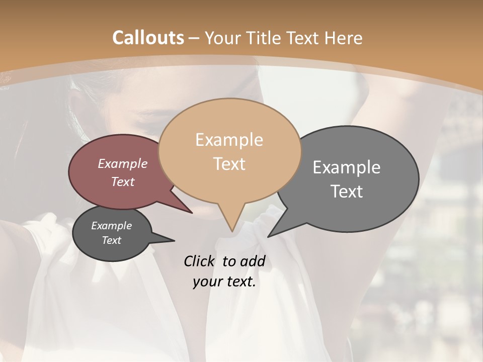 A Woman In Front Of The Eiffel Tower Powerpoint Presentation PowerPoint Template