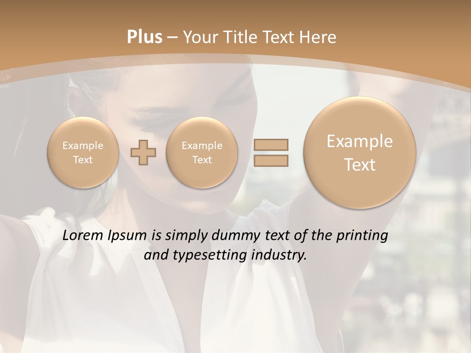 A Woman In Front Of The Eiffel Tower Powerpoint Presentation PowerPoint Template