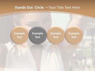 A Woman In Front Of The Eiffel Tower Powerpoint Presentation PowerPoint Template