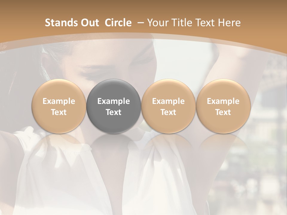 A Woman In Front Of The Eiffel Tower Powerpoint Presentation PowerPoint Template