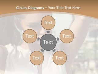 A Woman In Front Of The Eiffel Tower Powerpoint Presentation PowerPoint Template