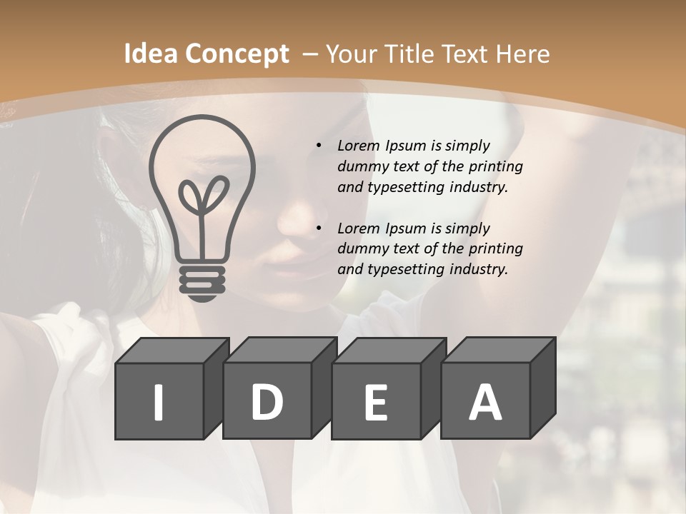 A Woman In Front Of The Eiffel Tower Powerpoint Presentation PowerPoint Template